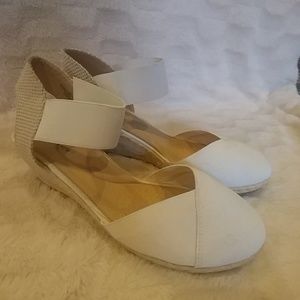 White espadrille sandals
